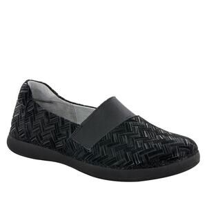Alegria Gleeterlockin Slip On Shoes Chevron Slip Resistant Black EU 38 US 7.5